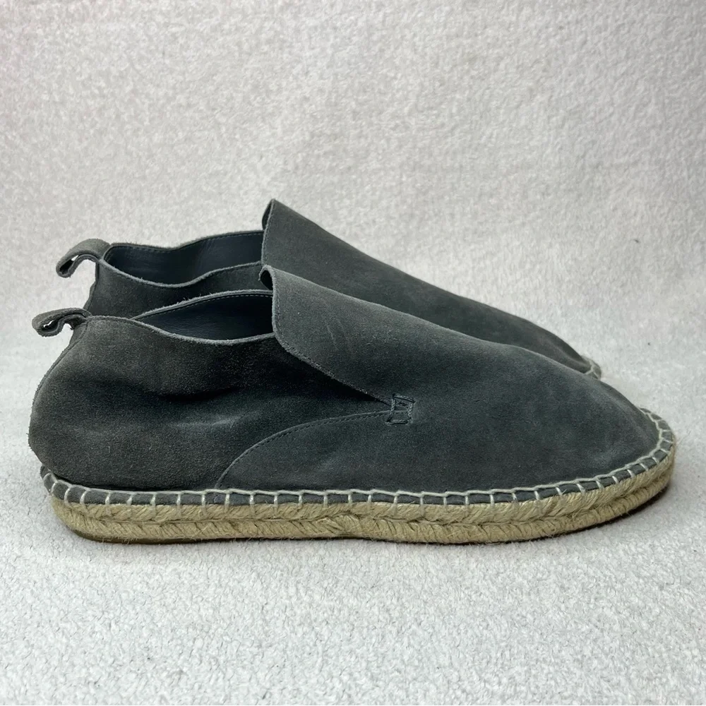 Vince Ronan Suede Slip/Pull On Espadrille Flat Ankle Booties Women’s 8 Gray Boho